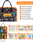 Busy Board Educational Toy for Toddlers 2-4 Years, Portable Learning System