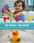 Suction Bath Toys - Connect, Build, Create - Bath Toy - Hours of Fun & Creativity - Fine Motor Skills - Captivating & Stimulating Sensory Toy - Non-Mouthable Toy 3+ - Textured 10 Pack