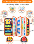 Busy Board Educational Toy for Toddlers 2-4 Years, Portable Learning System