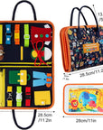 Busy Board Educational Toy for Toddlers 2-4 Years, Portable Learning System