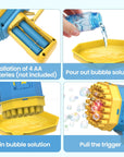 Toys for 3-8 Year Old Boys Girls: 2 Pack Bubble Machine for Kids with Bubble Solution, Gifts for 3 4 5 6 7 8 Years Old Boy Birthday Toy for Kid Toddlers Ages 4-6 Outdoor Wedding Bubbles Wands
