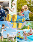 Toys for 3-8 Year Old Boys Girls: 2 Pack Bubble Machine for Kids with Bubble Solution, Gifts for 3 4 5 6 7 8 Years Old Boy Birthday Toy for Kid Toddlers Ages 4-6 Outdoor Wedding Bubbles Wands