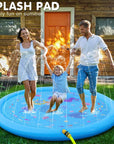 Kids Sprinklers for Outside, Splash Pad for Toddlers & Baby Pool 3-In-1 60" Water Toys Gifts for 1 2 3 4 5 Year Old Boys Girls Splash Play Mat