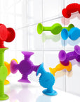 Suction Bath Toys - Connect, Build, Create - Bath Toy - Hours of Fun & Creativity - Fine Motor Skills - Captivating & Stimulating Sensory Toy - Non-Mouthable Toy 3+ - Textured 10 Pack