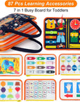 Busy Board Educational Toy for Toddlers 2-4 Years, Portable Learning System