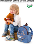 Dinosaur Backpack for Kids 3-5, Toddler Backpack for Boys with Detachable Dinosaur Toy with Pockets and Reflective Logo Patch