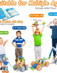 10 in 1 STEM Toys for 5 6 7 8+ Year Old Boy Birthday Gifts Building Toys for Kids Ages 4-8 5-7 6-8 Educational Stem Activities Robot Toy for Boys 4-6 4-7 Build and Play Construction Set Creative Games