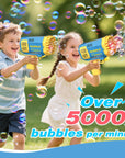 Toys for 3-8 Year Old Boys Girls: 2 Pack Bubble Machine for Kids with Bubble Solution, Gifts for 3 4 5 6 7 8 Years Old Boy Birthday Toy for Kid Toddlers Ages 4-6 Outdoor Wedding Bubbles Wands
