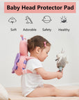 Toddler Baby Head Protector Backpack for Toddler Walker with Knee Pads&Anti-Slip Socks, Elephant