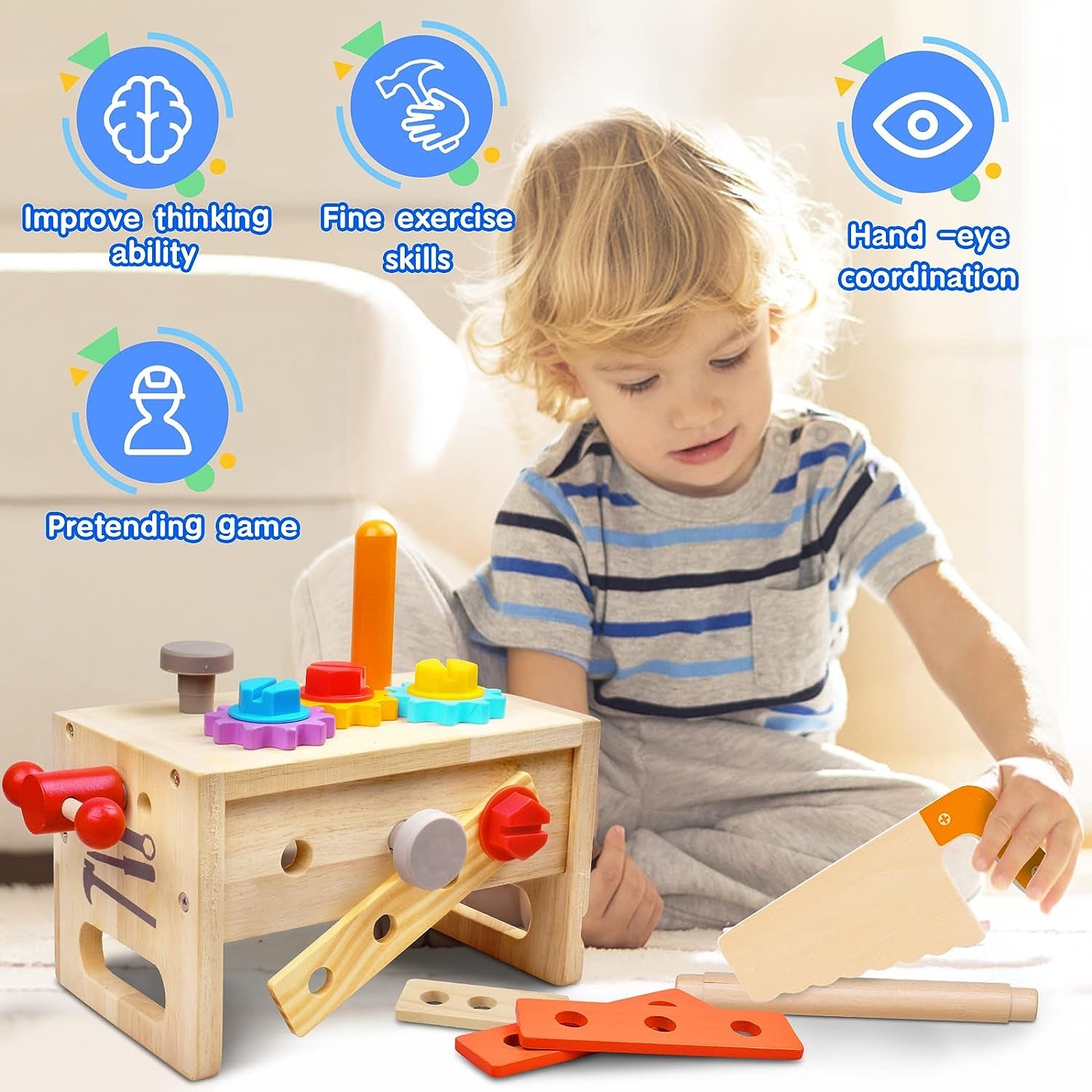 Wooden Tool Set with Box 29 PCS – Baby Sonja - Main Image