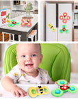 3PCS Suction Cup Spinner Toys for 1 Year Old Boy Girl|Spinning Top Toddler Toys Age 1-2|1 2 Year Old Boy Birthday Gift|Baby Bath Toys for Kids Ages 1-3|Sensory Toys for Toddlers 1-3