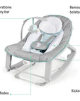 Keep Cozy 3-In-1 Grow with Me Vibrating Baby Bouncer, Seat & Infant to Toddler Rocker, Vibrations & -Toy Bar, 0-30 Months up to 40 Lbs (Weaver)