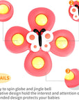 3PCS Suction Cup Spinner Toys for 1 Year Old Boy Girl|Spinning Top Toddler Toys Age 1-2|1 2 Year Old Boy Birthday Gift|Baby Bath Toys for Kids Ages 1-3|Sensory Toys for Toddlers 1-3