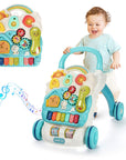 Sit to Stand Learning Walker, 3 in 1 Baby Learning Walkers & Removable Play Panel,Early Education Activity Center with Lights, Music Learning Toys Christmas Gift for Baby Boys Girls