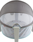 Portable Bassinet and Play Space On-The-Go Baby Dome with Developmental Toys and Canopy, Windmill
