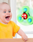 3PCS Suction Cup Spinner Toys for 1 Year Old Boy Girl|Spinning Top Toddler Toys Age 1-2|1 2 Year Old Boy Birthday Gift|Baby Bath Toys for Kids Ages 1-3|Sensory Toys for Toddlers 1-3