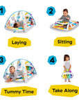 4-In-1 Kickin' Tunes Music and Language Play Gym and Piano Tummy Time Activity Mat