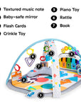 4-In-1 Kickin' Tunes Music and Language Play Gym and Piano Tummy Time Activity Mat