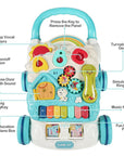 Sit to Stand Learning Walker, 3 in 1 Baby Learning Walkers & Removable Play Panel,Early Education Activity Center with Lights, Music Learning Toys Christmas Gift for Baby Boys Girls