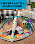 4-In-1 Kickin' Tunes Music and Language Play Gym and Piano Tummy Time Activity Mat