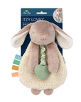 - Itzy Lovey Including Teether, Textured Ribbons & Dangle Arms; Features Crinkle Sound, Sherpa Fabric and Minky Plush; Taupe Bunny