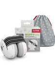 Muffy Baby Ear Protection for Babies and Toddlers up to 36 Months - CE & ANSI Certified - Noise Reduction Earmuffs - Comfortable Headphones against Hearing Damage & Improves Sleep - Black
