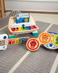 and Hape Magic Touch Piano Wooden Musical Toddler Toy, Age 6 Months and Up