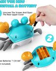 Crawling Crab Toy, Infant Tummy Time Baby Toys, Fun Interactive Dancing Walking Moving Toy Babies Sensory Induction Crabs with Music, Baby Toys 0-6 to 12-18 Months Boys Girls Toddler Birthday Gifts