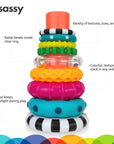 Stacks of Circles Stacking Ring STEM Learning Toy, Age 6+ Months, Multi, 9 Piece Set