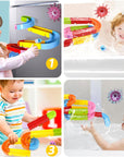 Bath Toys for Kids Ages 2-4-8 Toddler Bathtub Toys Slippery Slide Track DIY Mold Free Shower Toddler Toys with Suction Cups Birthday Gift for Boys Girls Bath Time Ages 2 3 4 5 6 7 8(38PCS)