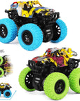 Car Toys for Boys 3-5 Years Old - Monster Truck 2 Pack 360° Rotating Stunt Cars - Toddler Toys for Girls Birthday Christmas Party Gifts.