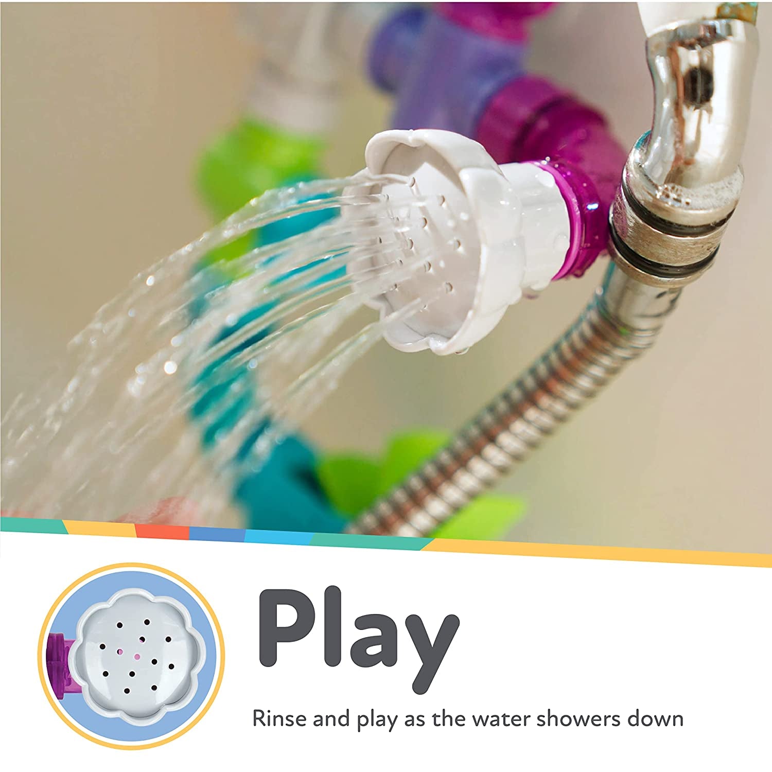 Wacky Waterworks Pipes Bath Toy with Interactive Features for Cognitive Development