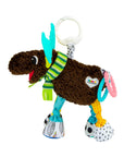 Mortimer the Moose Clip on Car Seat and Stroller Toy - Soft Baby Hanging Toys - Baby Crinkle Toys with High Contrast Colors - Baby Travel Toys Ages 0 Months and Up