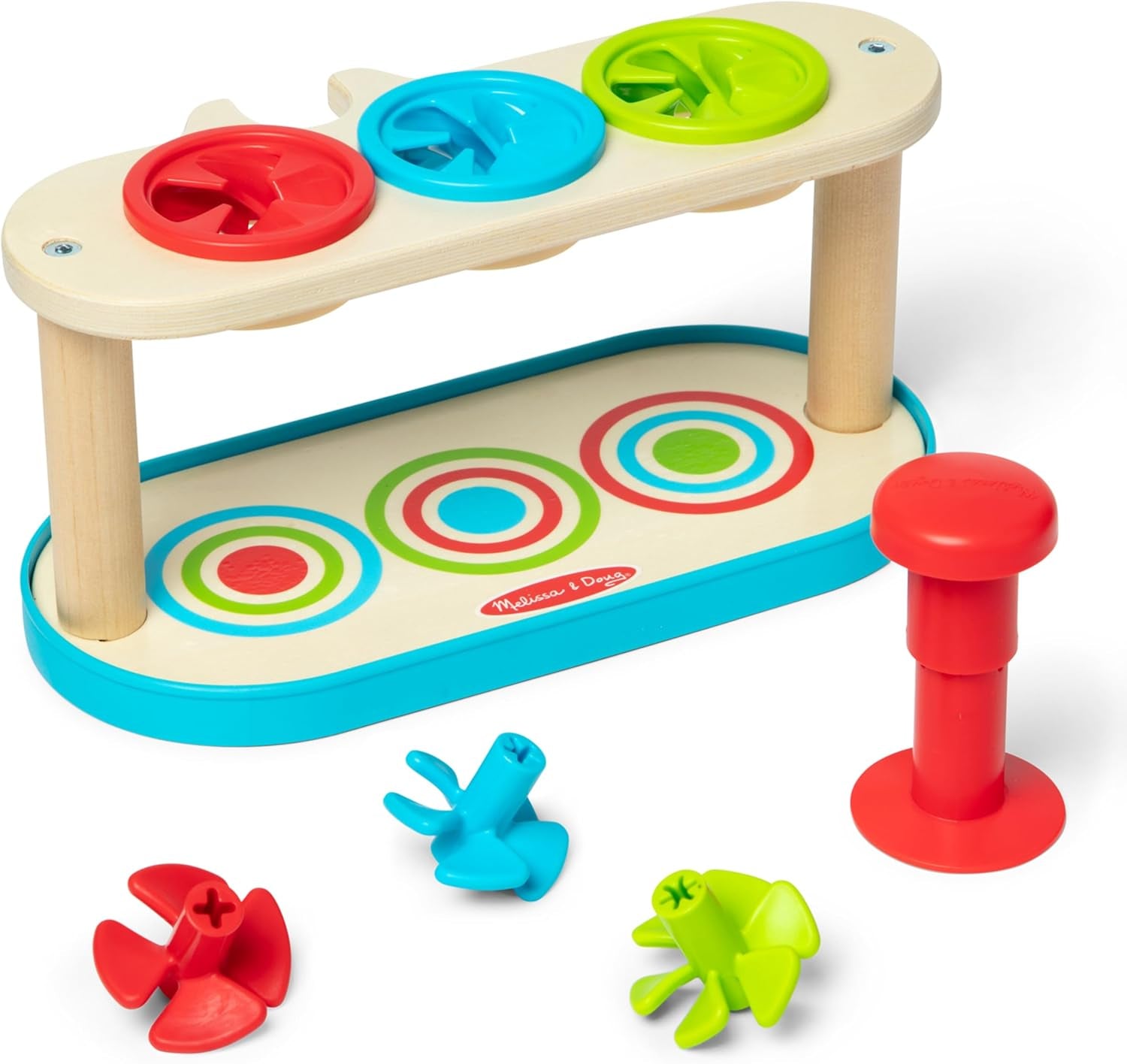 Match & Push Spinning Tops Developmental Skills Toy for Girls and Boys 2+ - FSC Certified