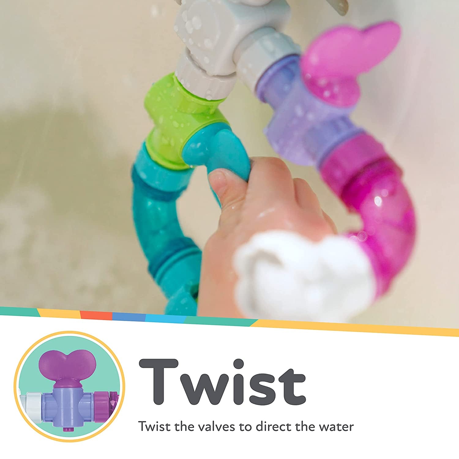 Wacky Waterworks Pipes Bath Toy with Interactive Features for Cognitive Development