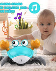 Crawling Crab Toy, Infant Tummy Time Baby Toys, Fun Interactive Dancing Walking Moving Toy Babies Sensory Induction Crabs with Music, Baby Toys 0-6 to 12-18 Months Boys Girls Toddler Birthday Gifts