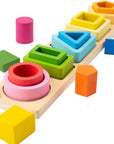 Montessori Toys for 1 2 3 Year Old Boys Girls-Wooden Sorting & Stacking Toys for Baby Toddlers,Educational Shape Color Sorter Preschool Kids Gifts