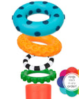 Stacks of Circles Stacking Ring STEM Learning Toy, Age 6+ Months, Multi, 9 Piece Set