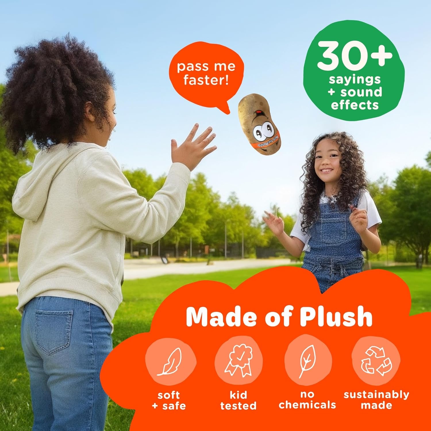 , Pass the Potato | Hilariously Wild and Fun Kids Game| Indoor & Outdoor Toy for Kids Ages 4-8, 3, 5, 6, 7+ Year Olds | Preschool & Toddler Birthday Party, Camping, Summer, Yard Game