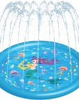Kids Sprinklers for Outside, Splash Pad for Toddlers & Baby Pool 3-In-1 60" Water Toys Gifts for 1 2 3 4 5 Year Old Boys Girls Splash Play Mat