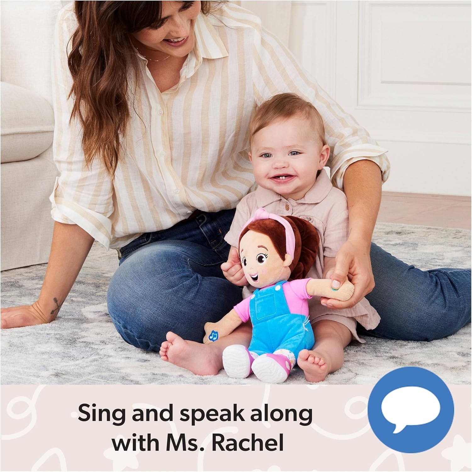 Official Speak & Sing Doll, 16” Tall Interactive Toy with 4 Songs & 16+ Phrases, Toddler Toys for Girls & Boys Ages 6 Months to 3+ Years