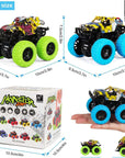 Car Toys for Boys 3-5 Years Old - Monster Truck 2 Pack 360° Rotating Stunt Cars - Toddler Toys for Girls Birthday Christmas Party Gifts.