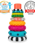 Stacks of Circles Stacking Ring STEM Learning Toy, Age 6+ Months, Multi, 9 Piece Set