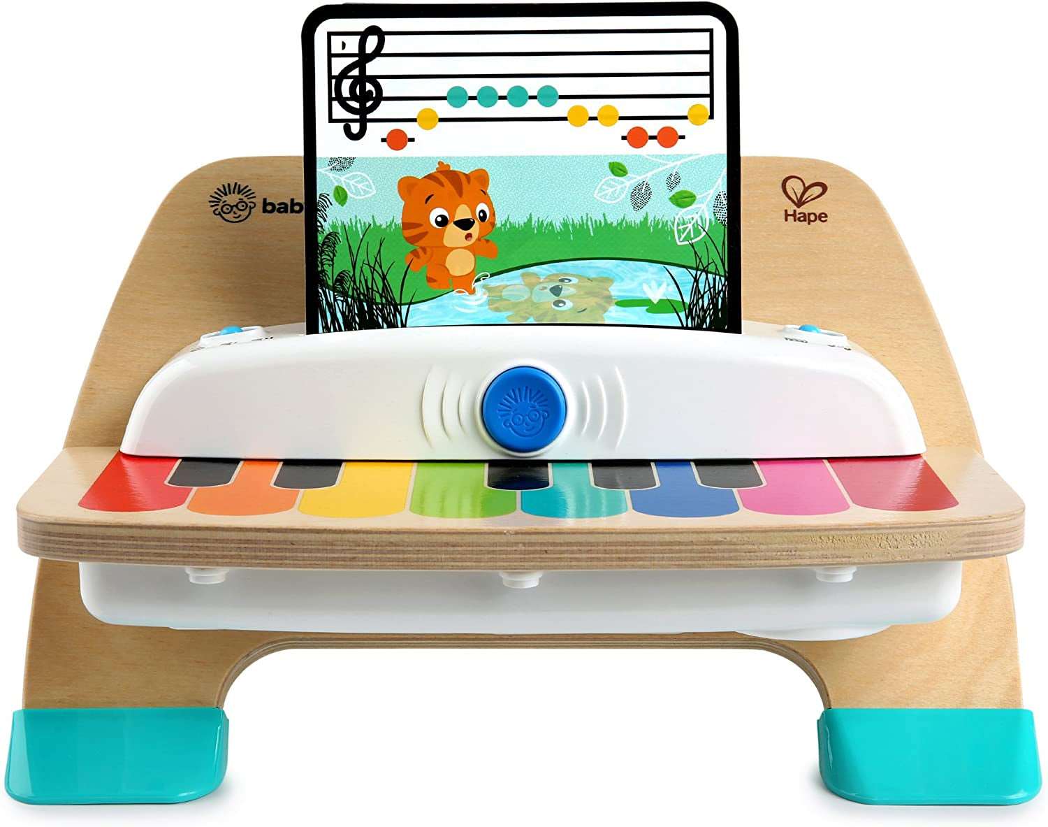 and Hape Magic Touch Piano Wooden Musical Toddler Toy, Age 6 Months and Up