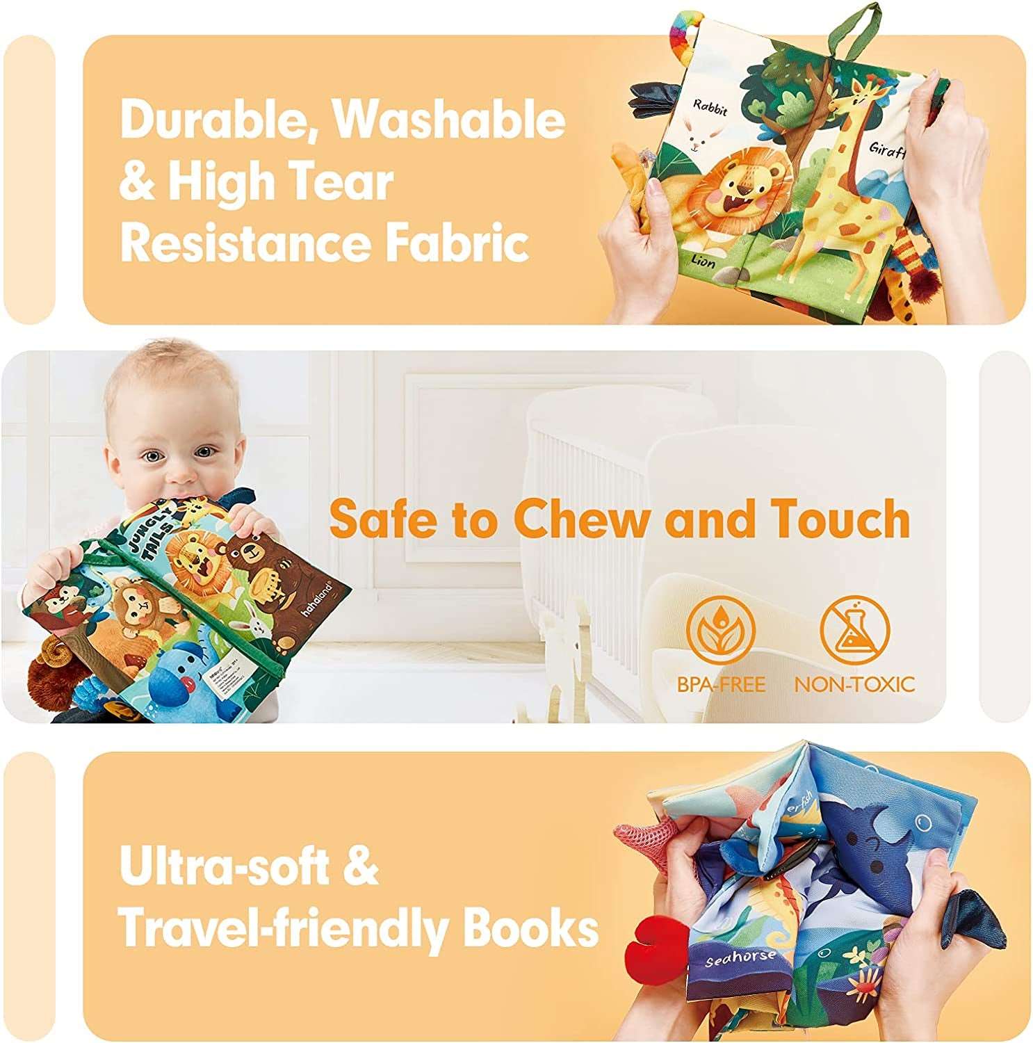 Baby Books 0-6 Months - 2PCS Baby Toys 6-12 Months+ Touch Feel Tummy Time Books, Baby Boy Gifts for Baby Shower,Christmas Stocking Stuffers,Learning Sensory Stroller Toys 0-3 4-6 Months Developmental