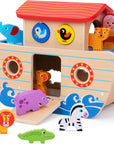 Wooden Noah'S Ark Toys for Kids, Bible Story Toys Baptism Gifts for Girls and Boys, Animal Shape Sorter Toys Montessori Toys for 2 3 4 Year Old