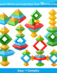 Toddler Stacking Building Blocks Educational Toys, Montessori Activities Learning Toys for 1 2 3+ Year Old, Sensory Toys Gifts for Toddler 1-3Y Boys & Girls, 30 Piece Set