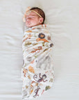 Extra Soft Knit Swaddling Receiving Blanket Wild Safari by