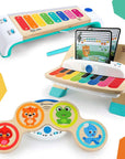 and Hape Magic Touch Piano Wooden Musical Toddler Toy, Age 6 Months and Up