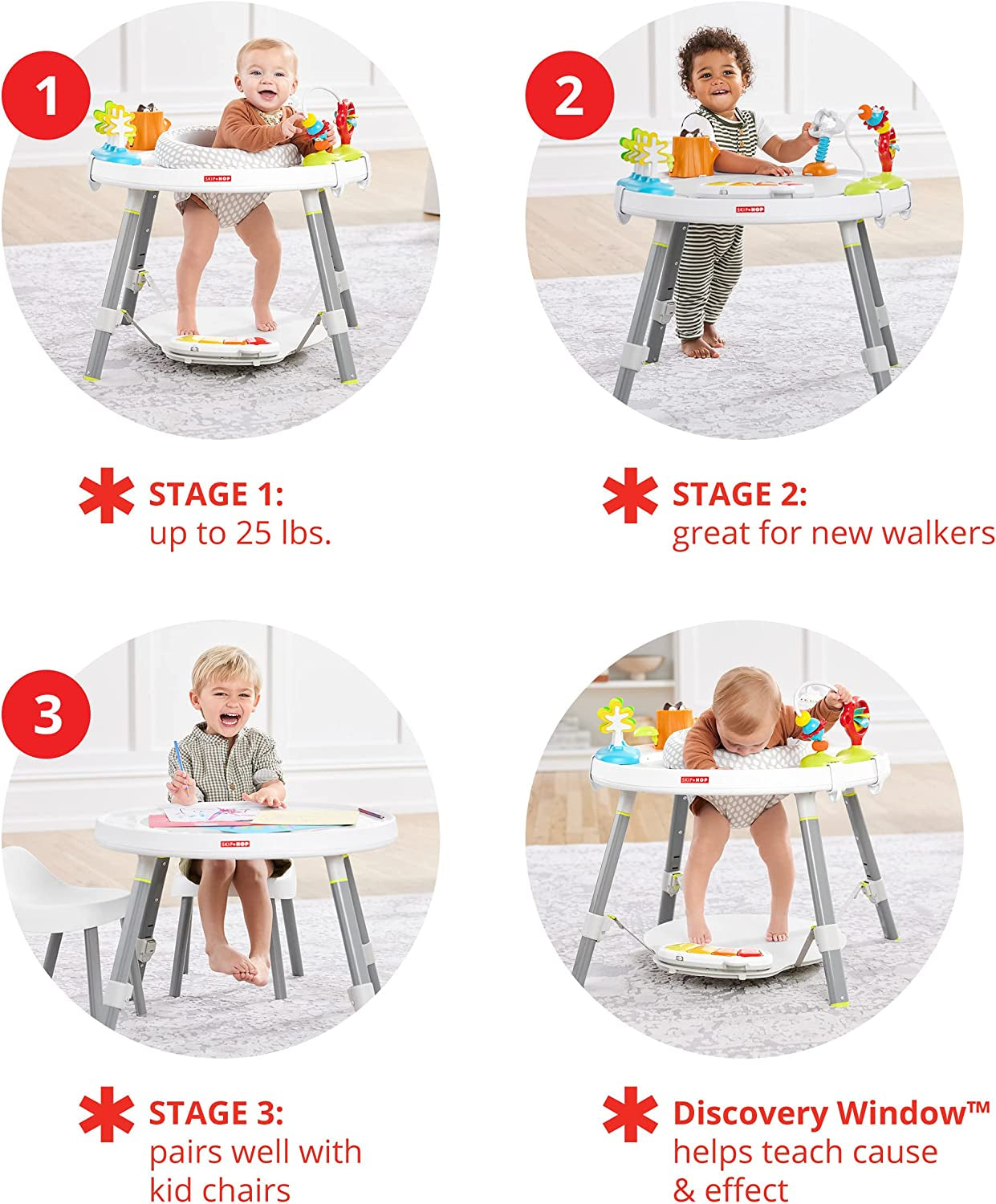 Baby Activity Center: Interactive Play Center with 3-Stage Grow-With-Me Functionality, 4Mo+, Explore & More